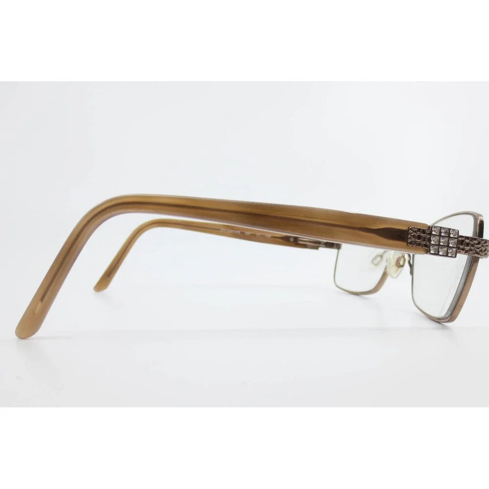 Sophia Loren Beau Rivage 79 Zyloware Eyeglasses Bronze Tan Crystal 097 135mm